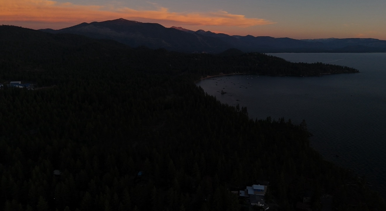 Urban skyline drone photography